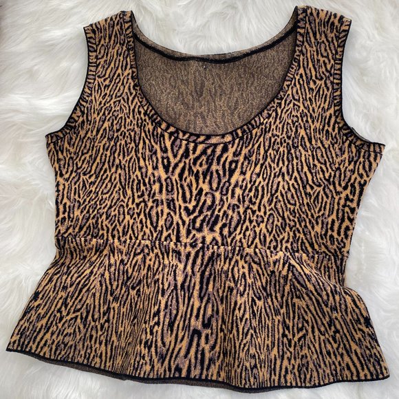 Maxwell Made Leopard Print Knit Corset Sleeveless Top NWT Women's Size Medium - Picture 11 of 11